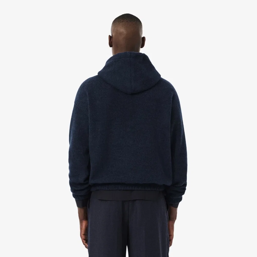 Мужское худи-пуловер Paris Pack из фланели, тёмно-синее, от Lacoste — фото 3