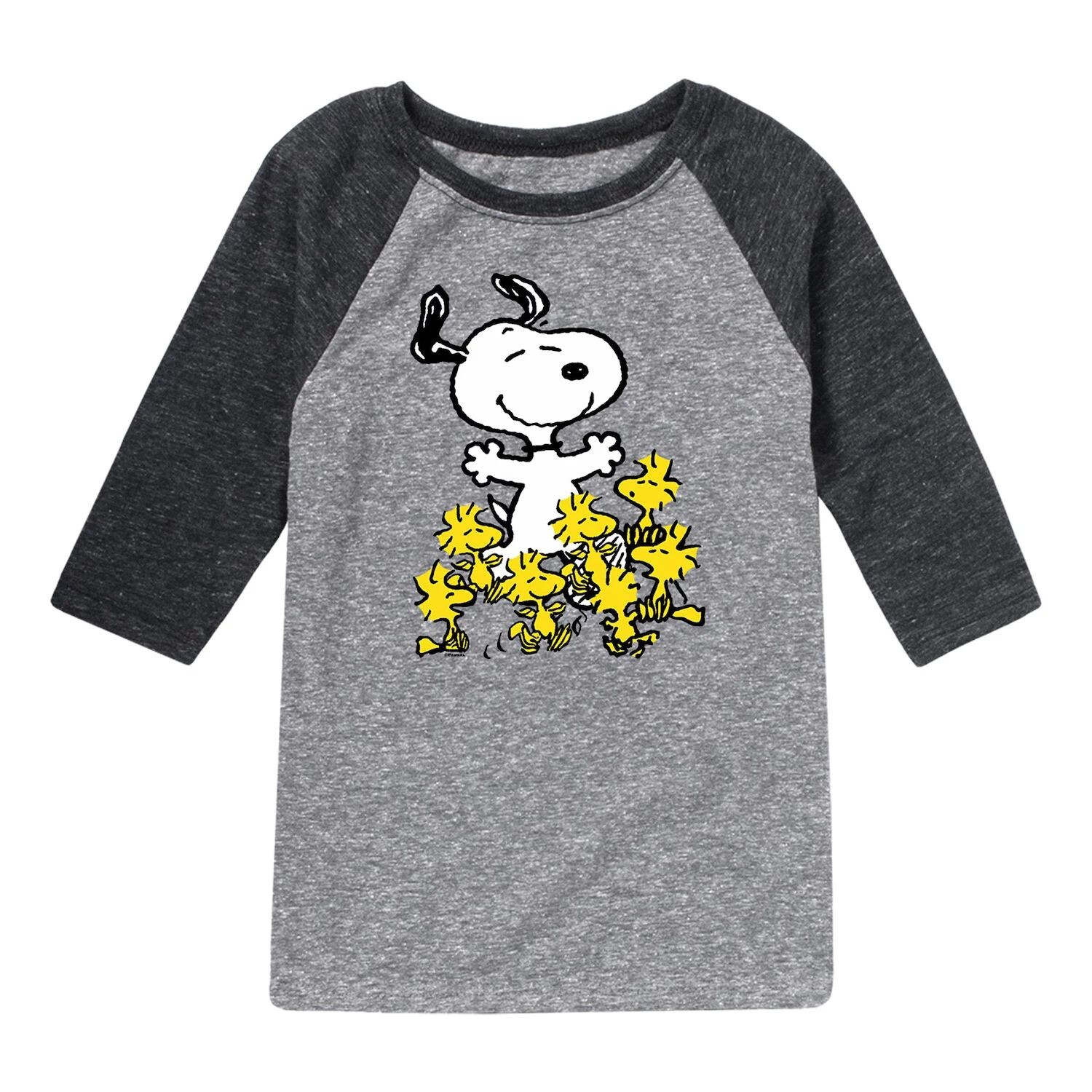 

Футболка Peanuts Snoopy Party с рисунком реглан для мальчиков 8–20 лет Licensed Character