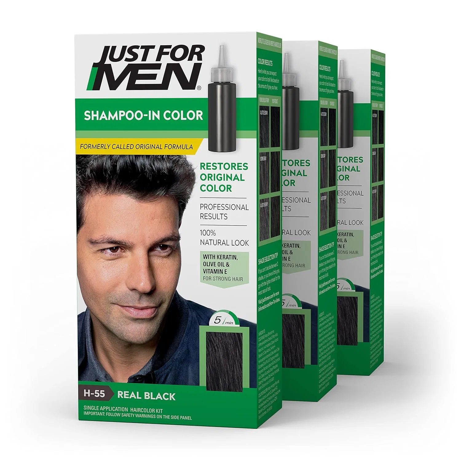 Мужская краска для волос Just For Men Original Formula, черный Just For Men, Real Black (H55)