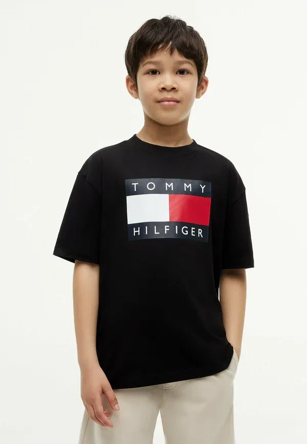 Футболка Tommy Hilfiger Heritage printed flag, черный — фото 2