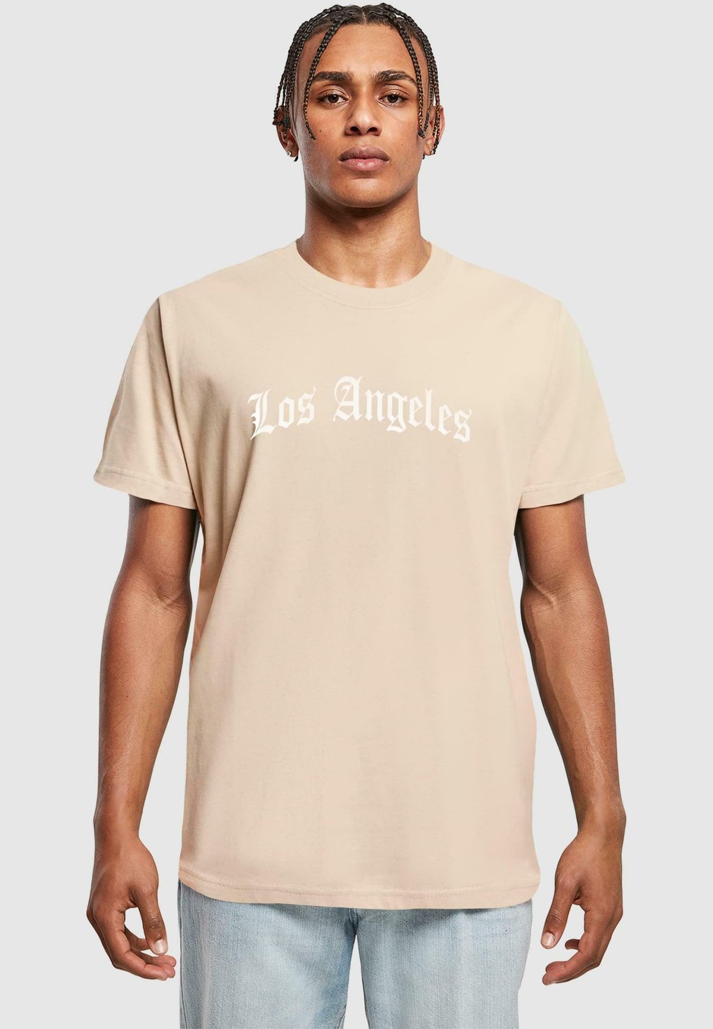 

Футболка с принтом LOS ANGELES WORDING TEE Mister Tee, песочный