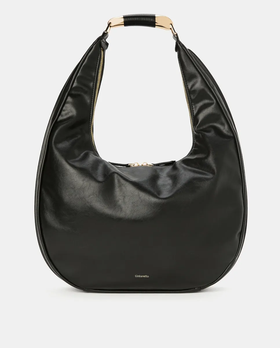 

Сумка через плечо с эффектом кожи Tintoretto, черный