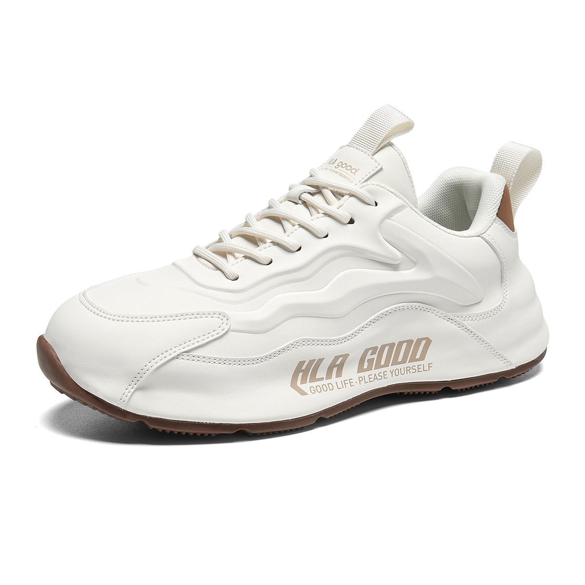 

Повседневные кроссовки мужские Platform Fleece-Lined Height Increasing Slip-Resistant Sports Versatile Running Chunky HLA, белый [fleece-lined]