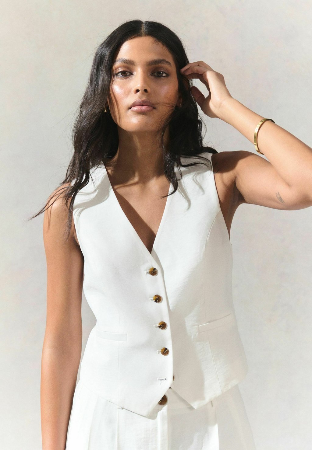 

Жилет BUTTON THROUGH V-NECK Next, белый