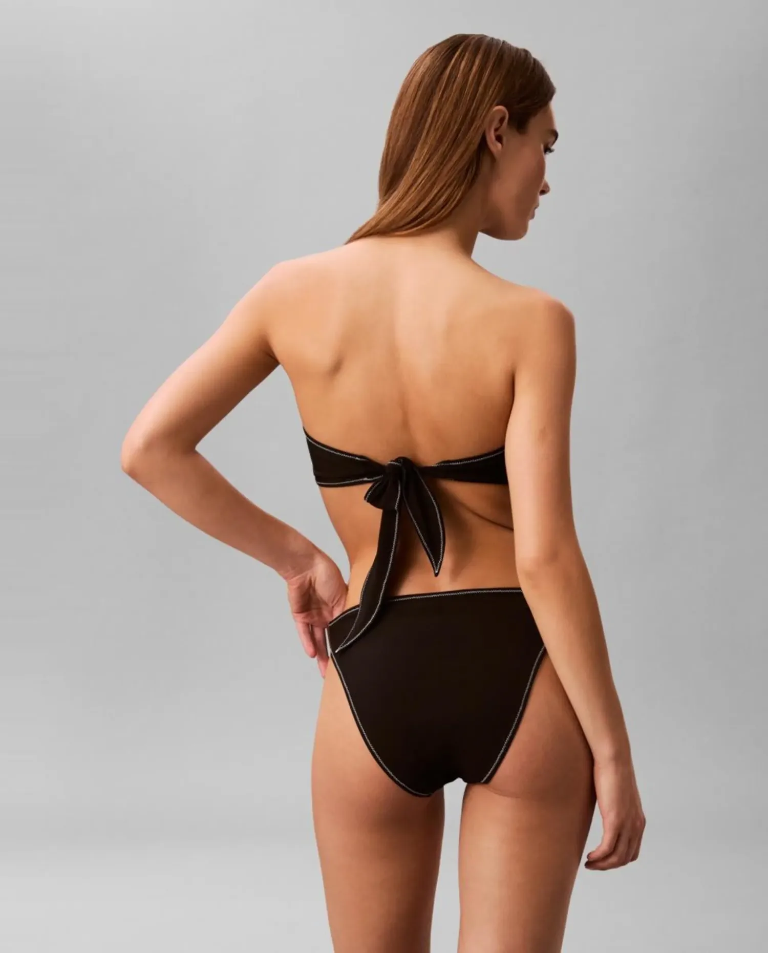 Верхняя часть бикини с высокой талией Calvin Klein, черный — фото 2
