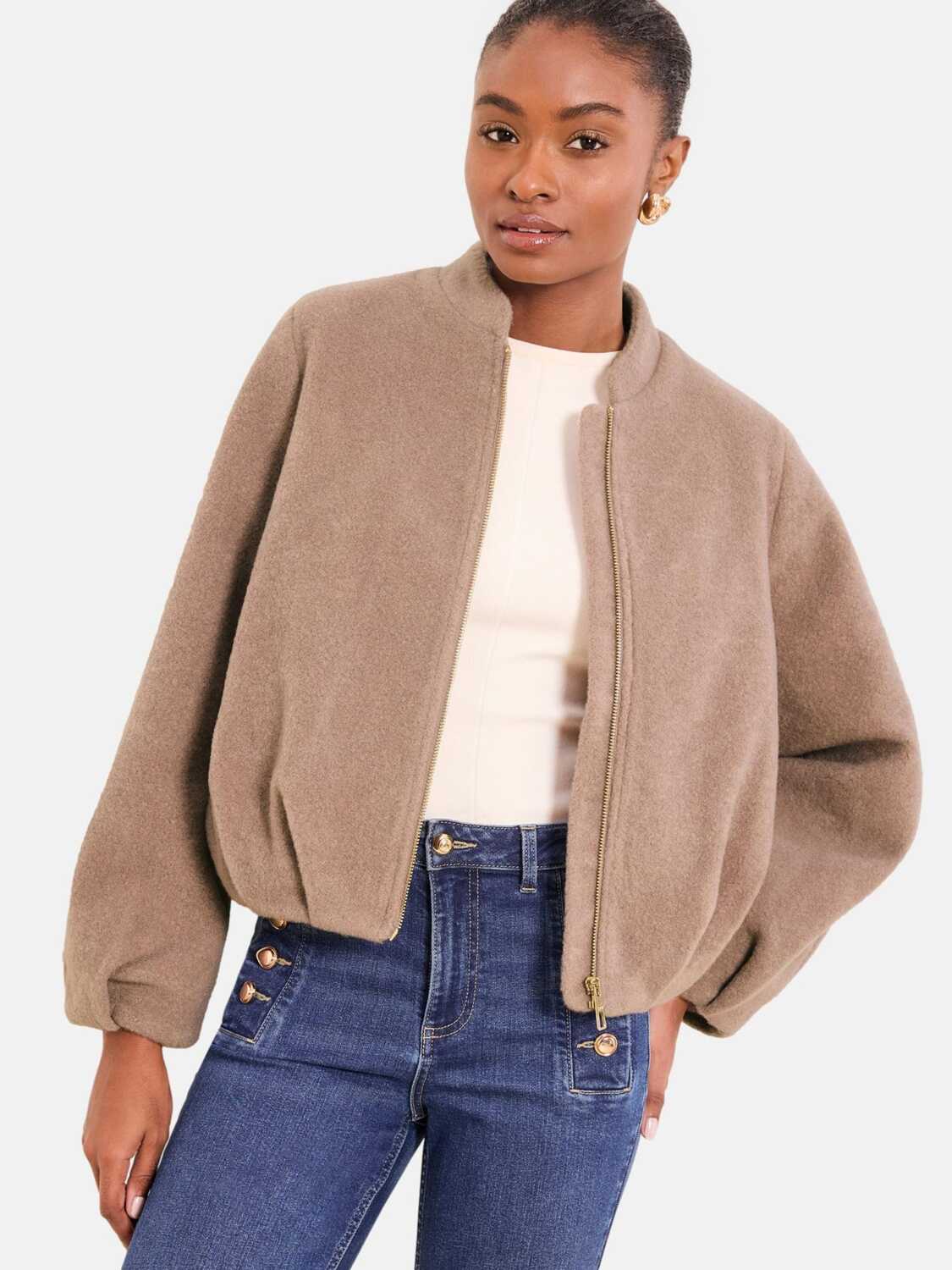 

Lipsy Куртка для межсезонья в бежевом цвете