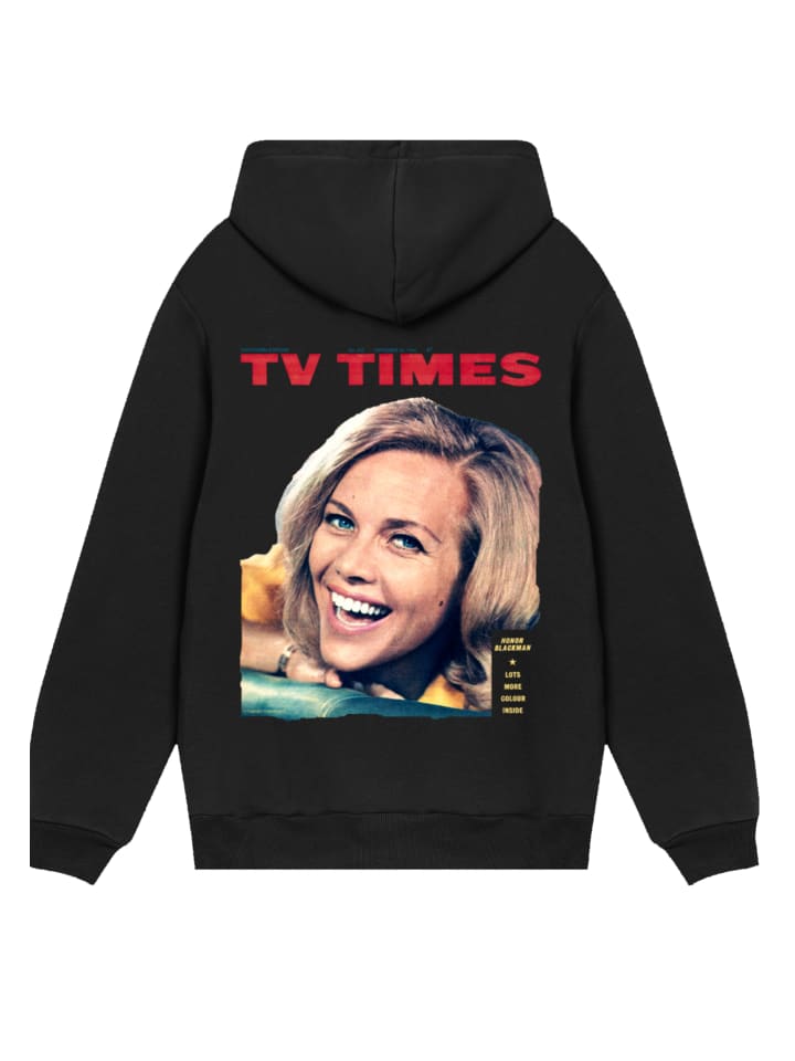 

Толстовка с капюшоном TV Times Honor Blackman 1964 года в черном цвете F4NT4STIC