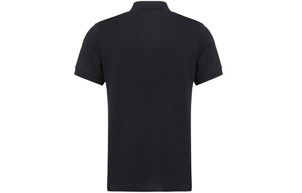 Футболка Burberry Men's Logo Lapel Short Sleeve Polo Shirt, черный — фото 2