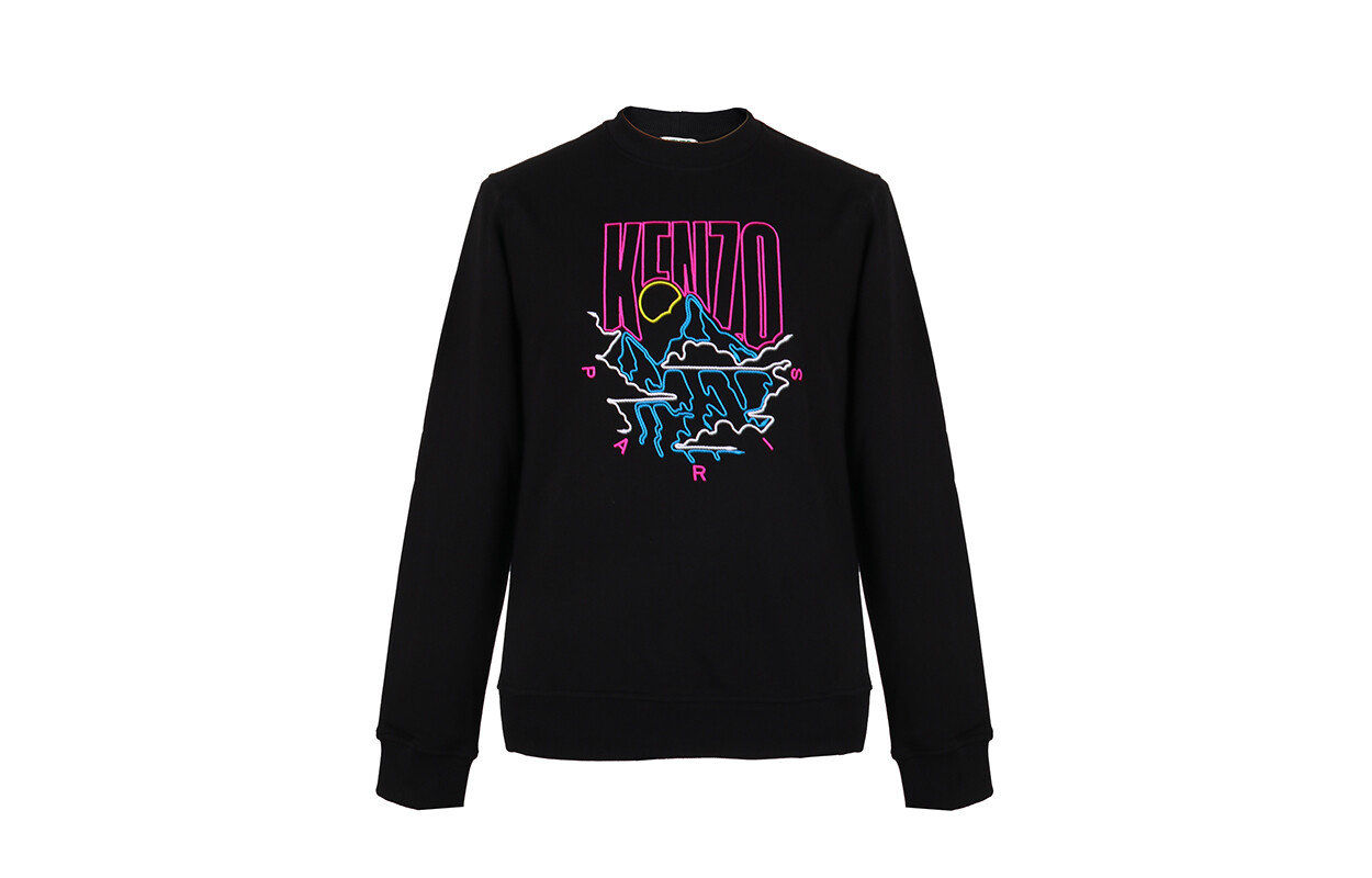 

Толстовка мужская Kenzo с принтом, черный / фиолетовый