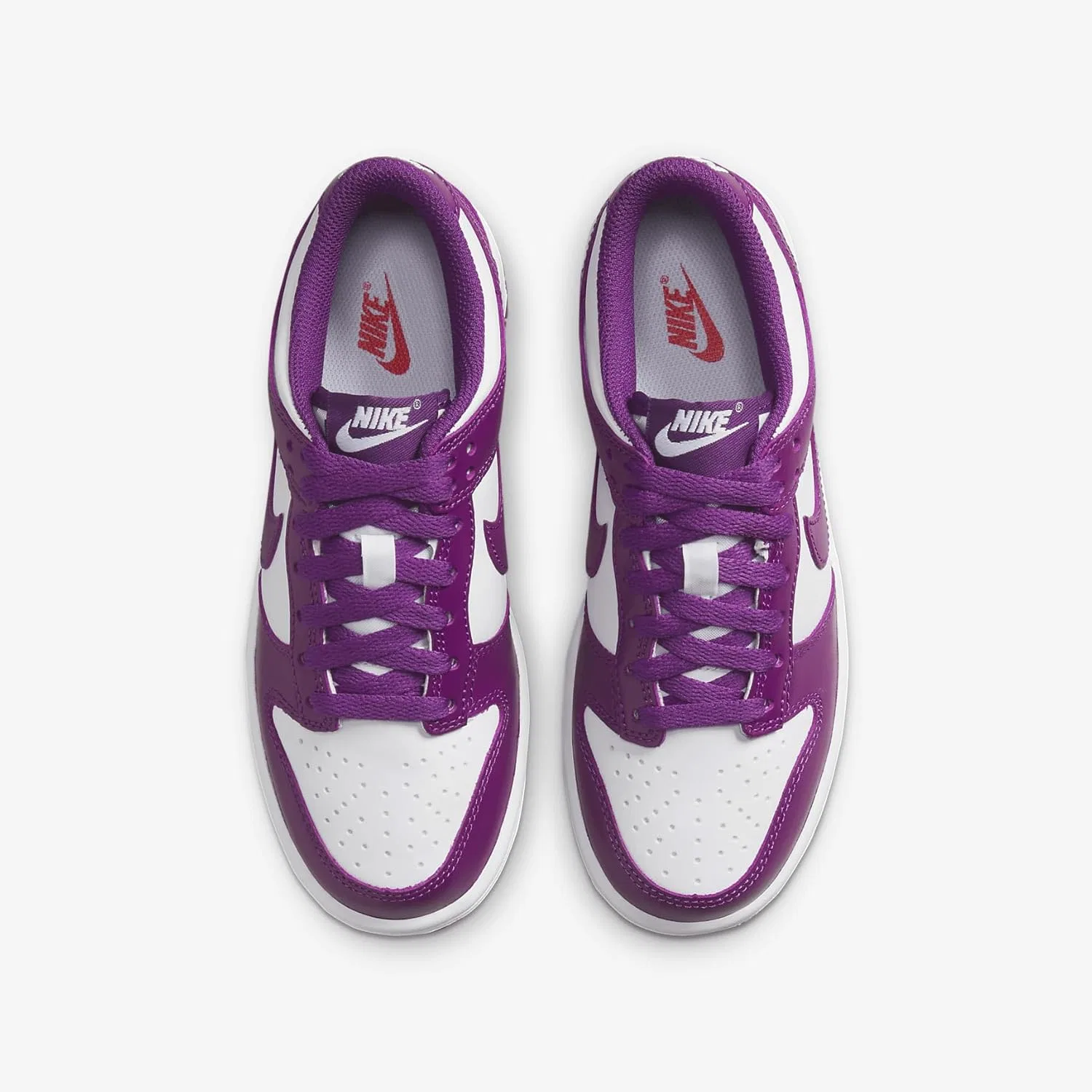 Кроссовки Nike Dunk Low, белый/фиолетовый — фото 4