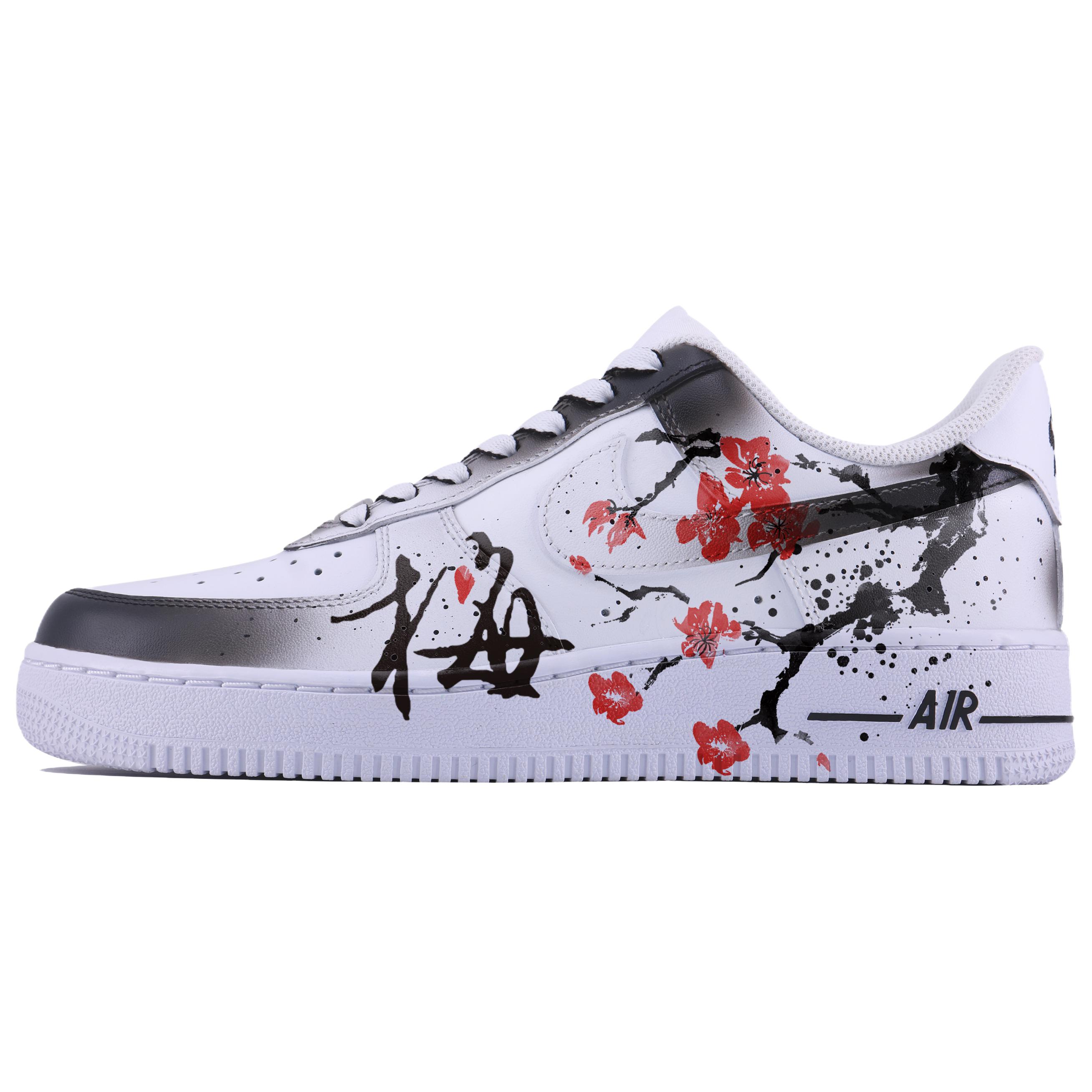 

Nike Кроссовки Air Force 1 Red Plum Ink Shadow SDS с низким верхом, устойчивые к истиранию, мужские, белые, красные