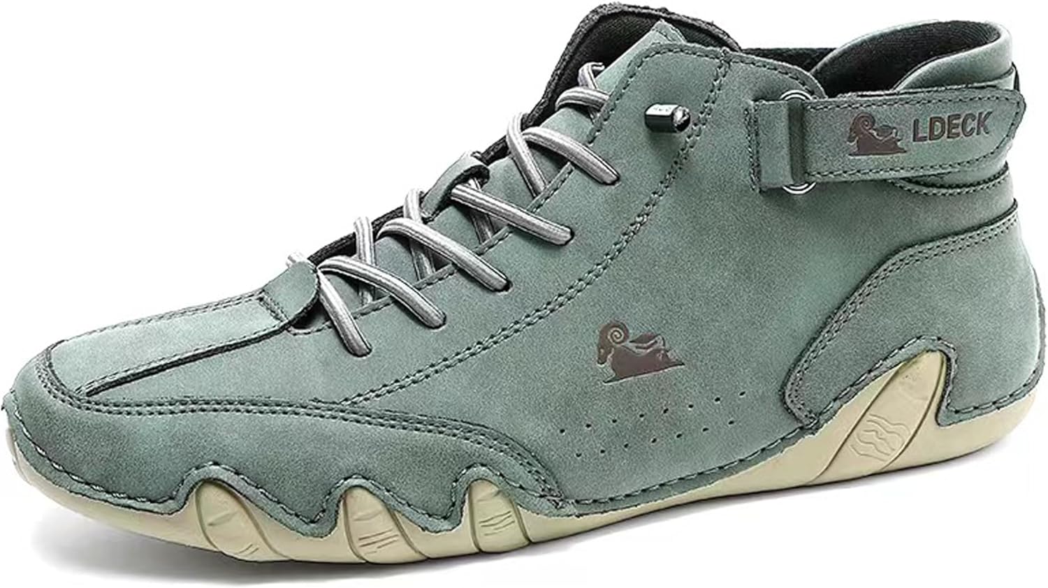 

Мужские слипоны-лоферы, дышащие кожаные ботинки, модные шнурованные топсайдеры, повседневные плоские легкие кроссовки с резиновой подошвой Asifn, зеленый