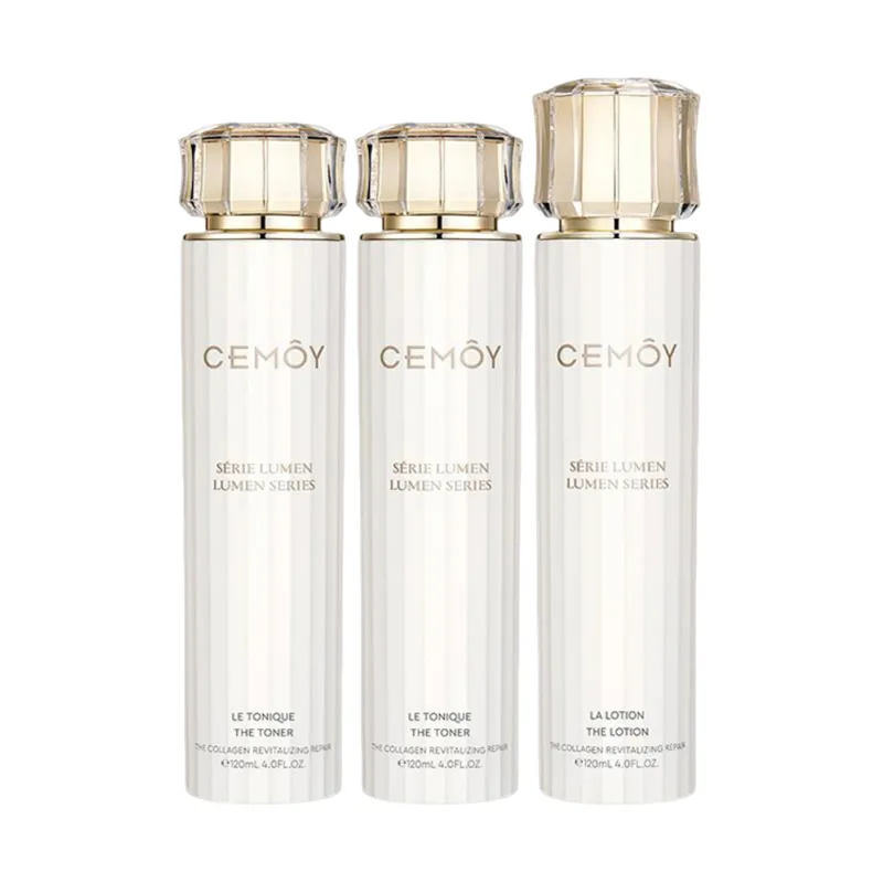 Cemoy Набор для ухода за кожей White Gold 3.0 Lumens Ivory успокаивающий, увлажняющий, восстанавливающий и очищающий, Two-Piece Set: Fourth Generation Serums Water 120ml+Fourth Generation Serums Lotion 120ml — фото 2