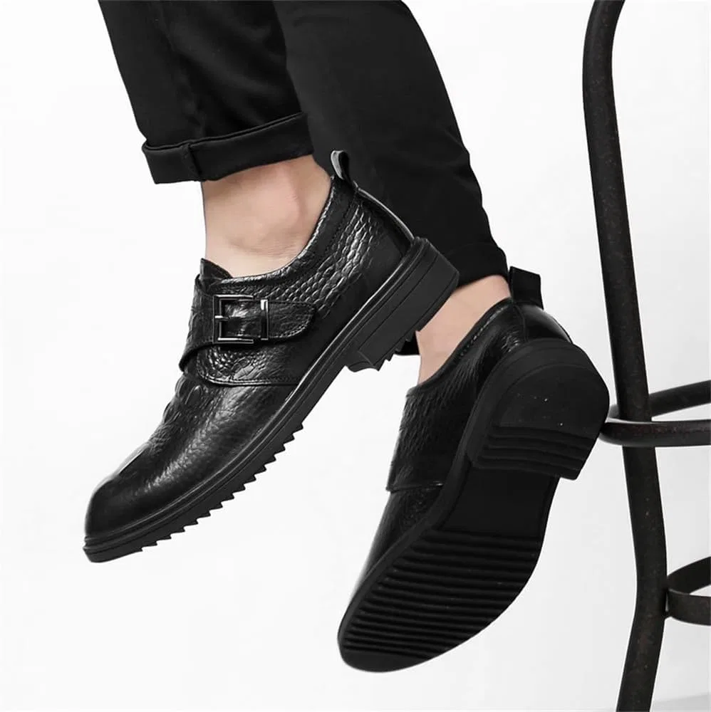 Лоферы кожаные Mens Dress Loafers Luxury Leather Slip-on, черный CHUUMEE — фото 2