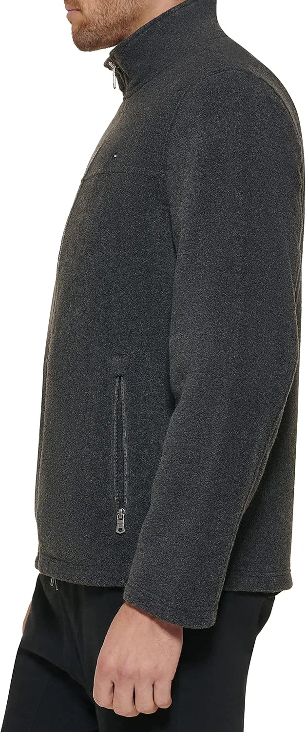 Классическая куртка Tommy Hilfiger на молнии из флиса, Charcoal — фото 2