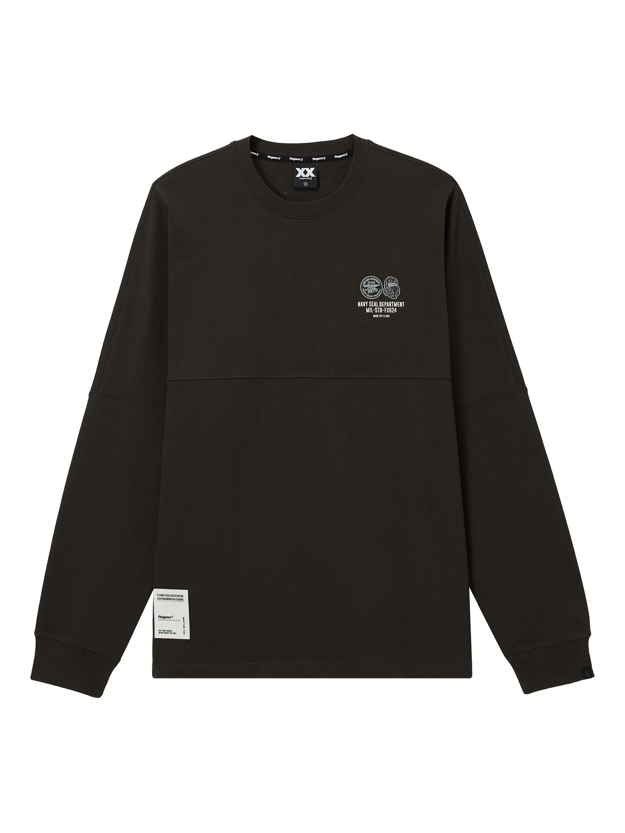 

Футболка с длинными рукавами Fingercroxx, коричневый