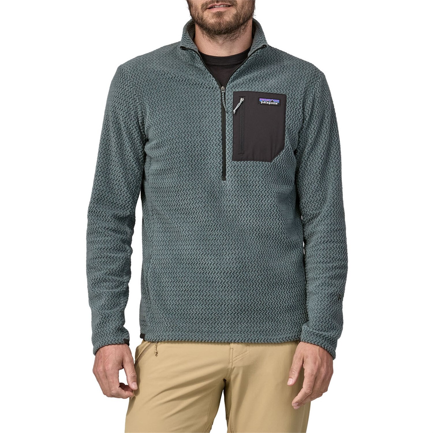 

Топ Patagonia R1 Air Zip Neck, цвет Nouveau Green