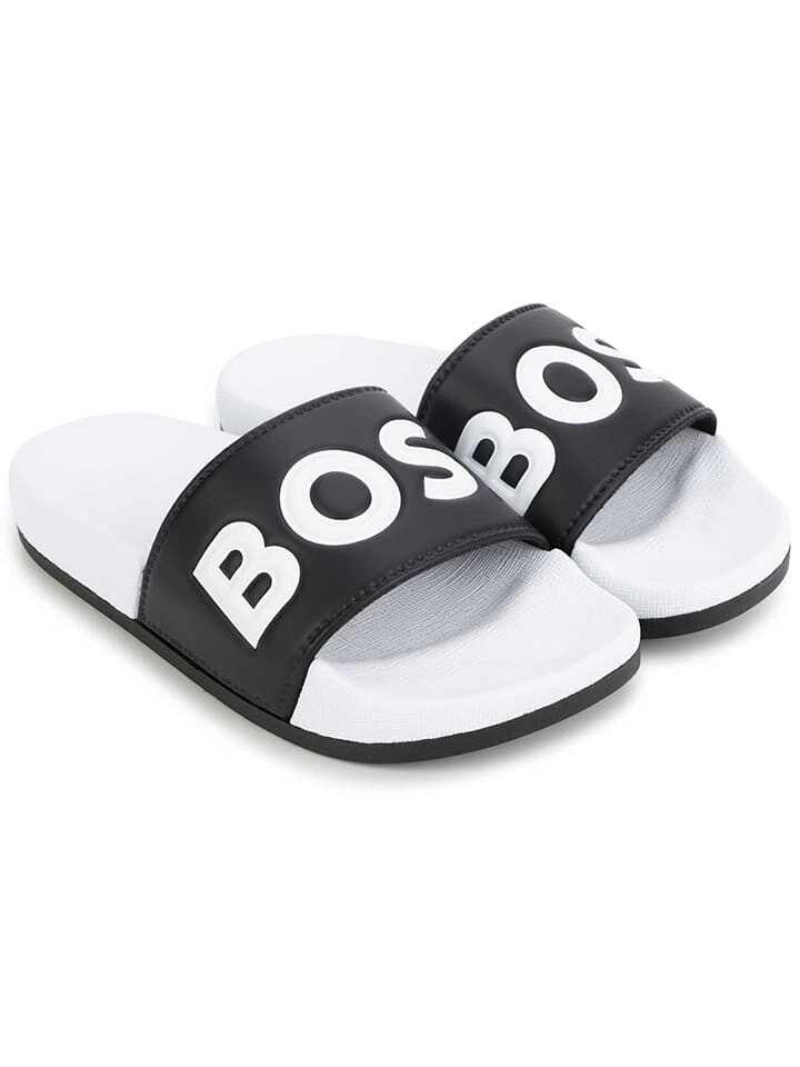 

Мюли Hugo Boss Kids, черный/белый
