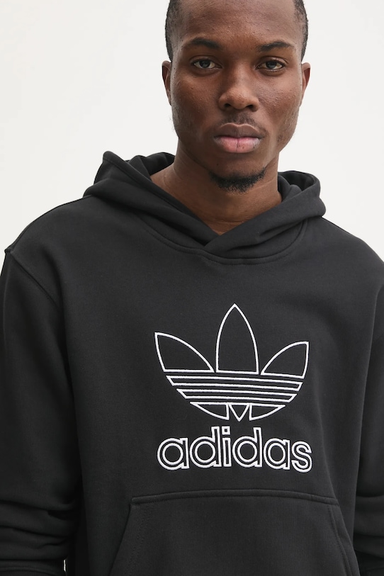 Хлопковая толстовка OUTL TREF HDY Adidas Originals, черный — фото 4