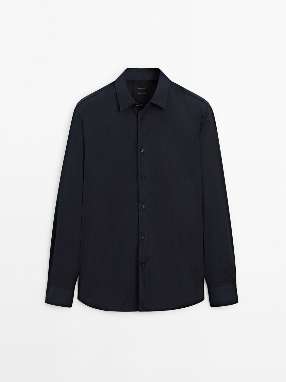 

Рубашка облегающего кроя стретч Massimo Dutti, синий