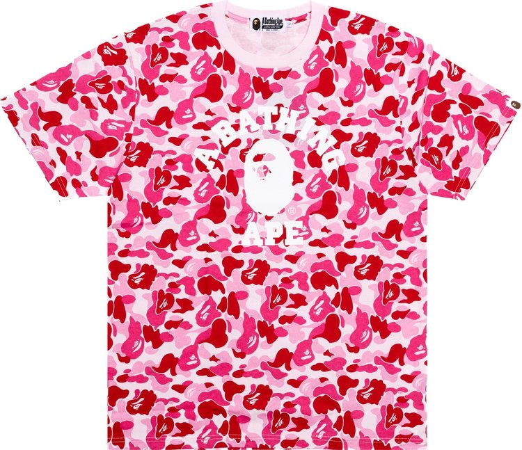 

Футболка BAPE ABC Camo College 'Pink', розовый