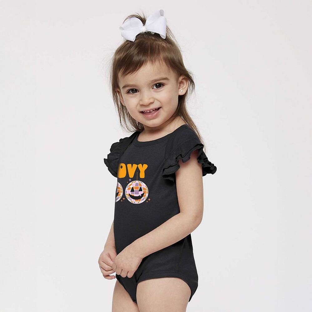 Боди Groovy Boo Baby с развевающимися рукавами The Juniper Shop, белый — фото 2