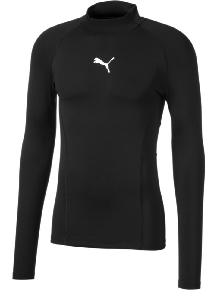 

Футболка LIGA Baselayer Tee Longsleeve Warm черного цвета Puma