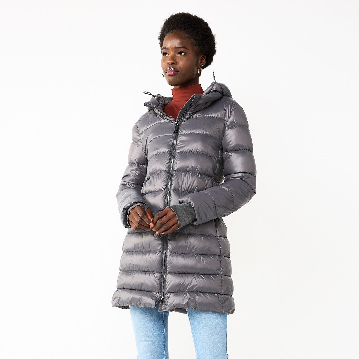 

Женское легкое пуховик с капюшоном Nine West Nine West