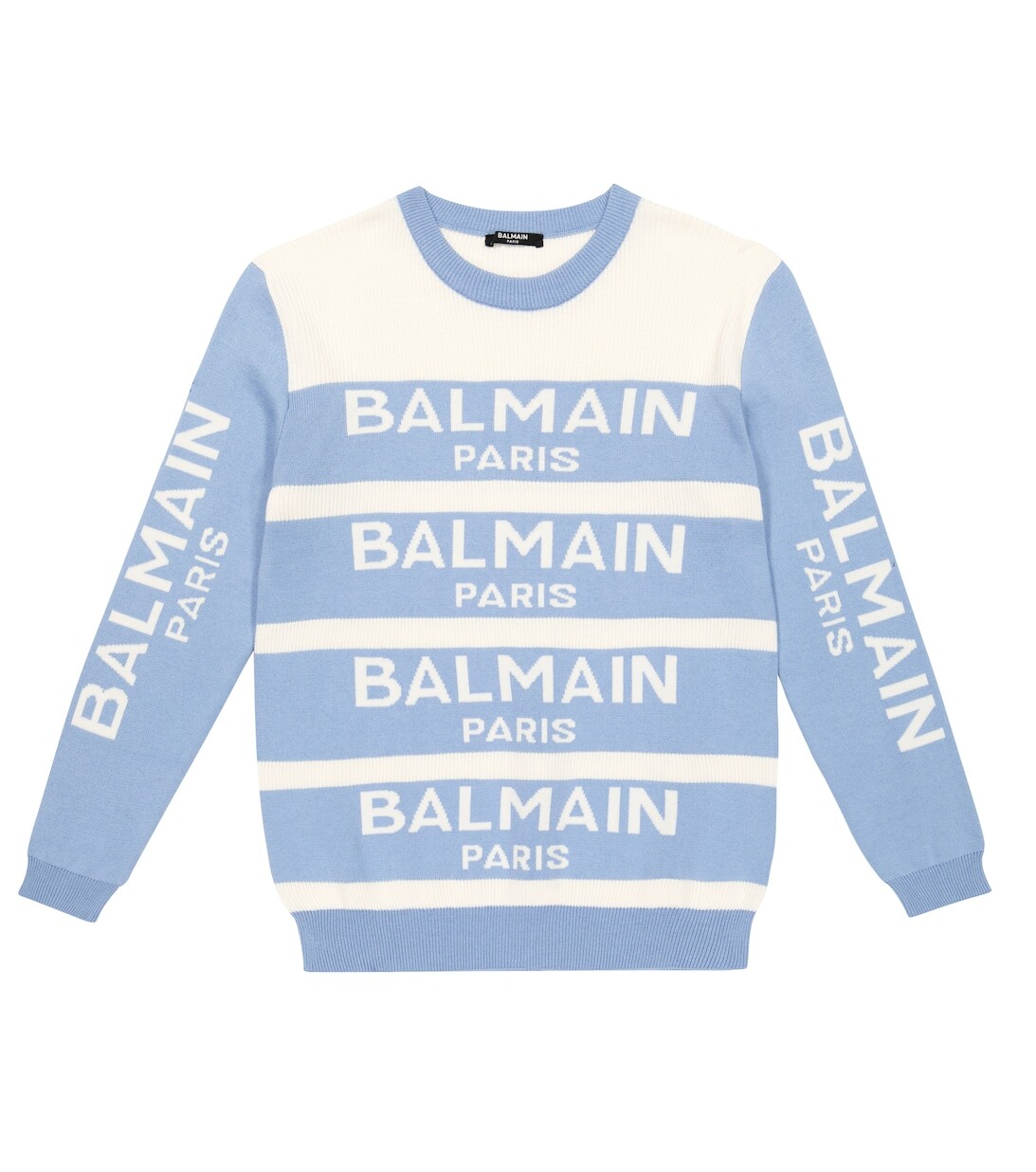 

Свитер из смеси хлопка и кашемира Balmain, синий