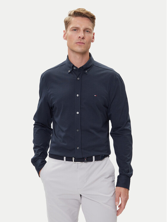 

Рубашка slim fit Performance MW0MW39418 Tommy Hilfiger, синий