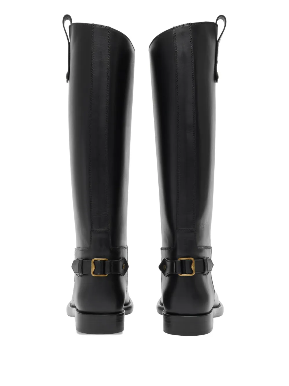 Сапоги Cavalier из телячьей кожи до колена BURBERRY, черный — фото 3