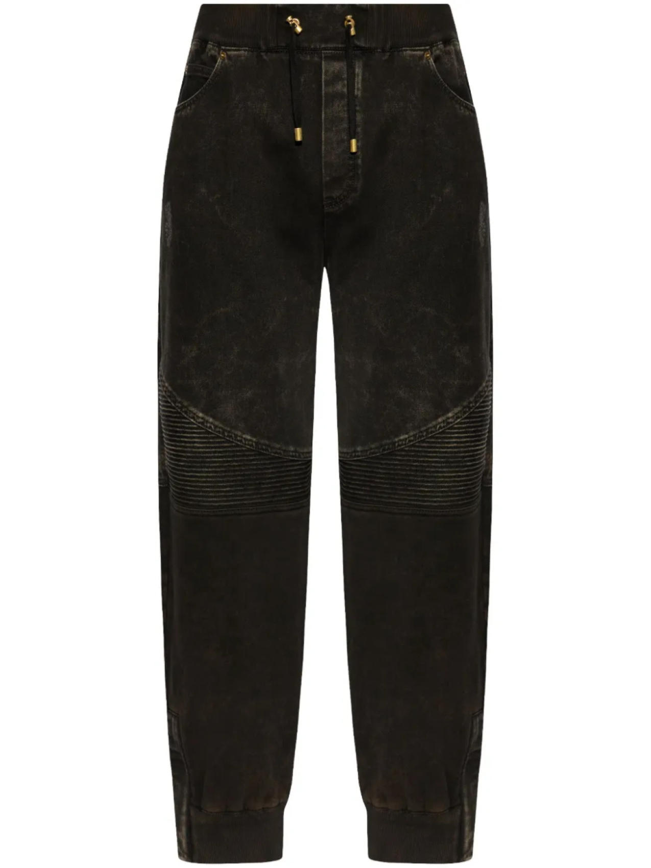 

Прямые брюки Balmain из хлопка, черный