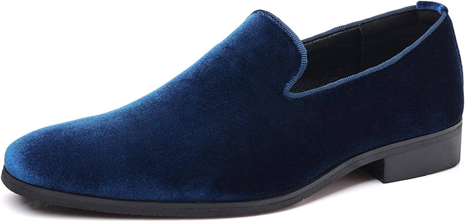 

Мужские замшие повседневные лоферы на низком каблуке, классические слип-он комфорт, легкие деловые туфли, мягкие дышащие офисные туфли Bzikbge, синий