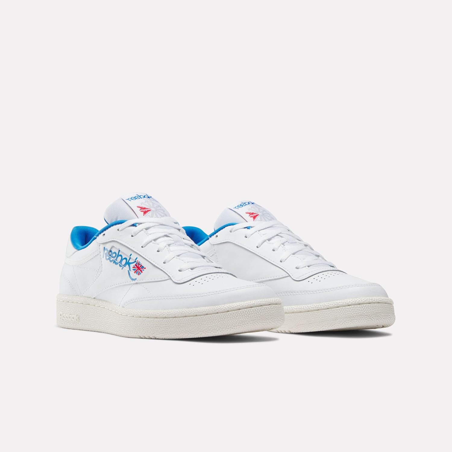 Кроссовки Reebok Unisex Club C 85, Ftwwht Chalk Kinblu — фото 2