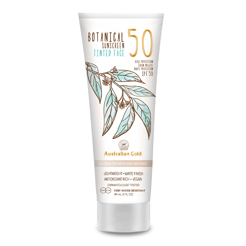 

Bb-Крем для лица с оттенком и SPF50 botanical sunscreen tinted face bb cream spf50 Australian Gold, цвет fair to light