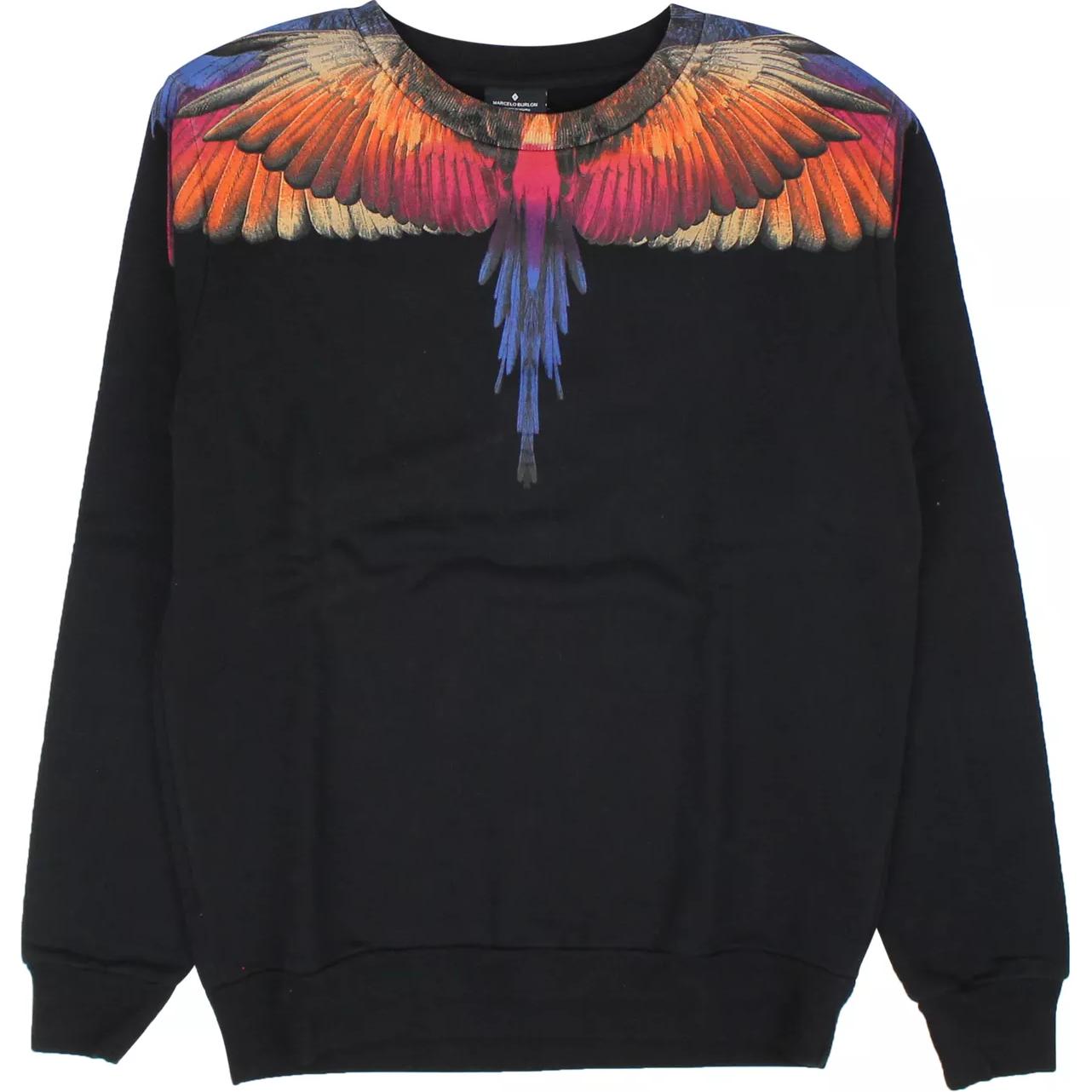 

Marcelo Burlon Толстовка COUNTY OF MILAN мужская black, Черный, Marcelo Burlon Толстовка COUNTY OF MILAN мужская black