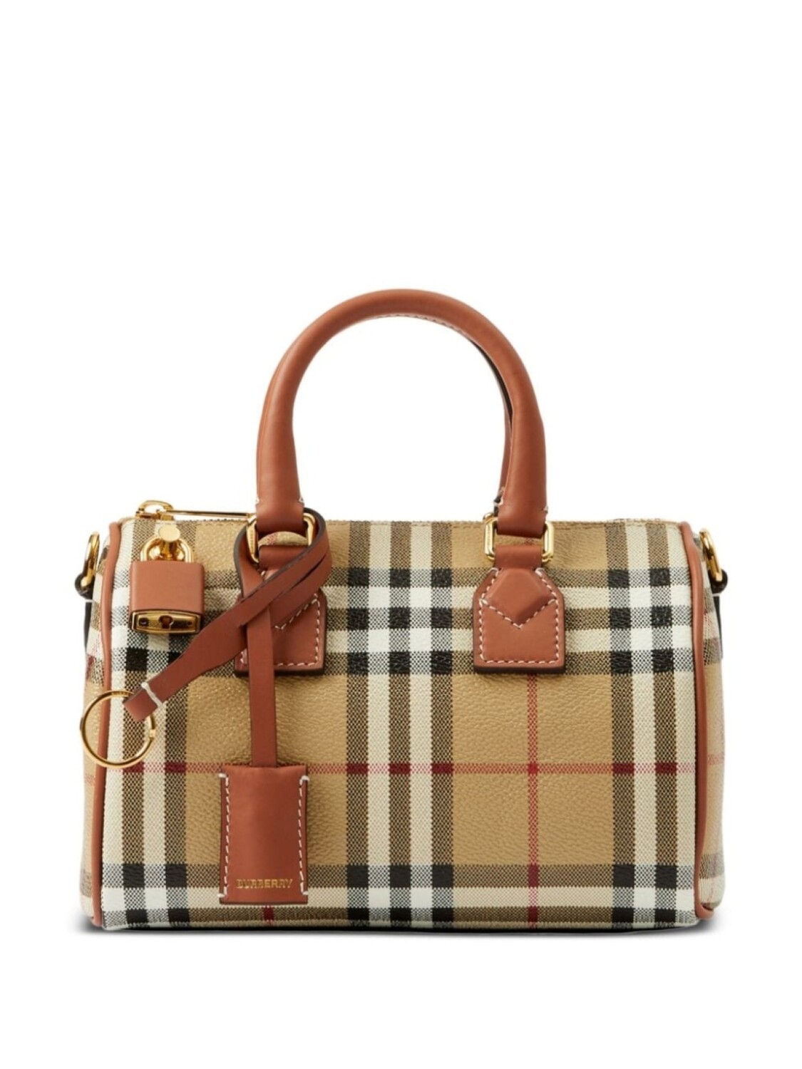 

Сумка Burberry Check Mini Bowling, коричневый
