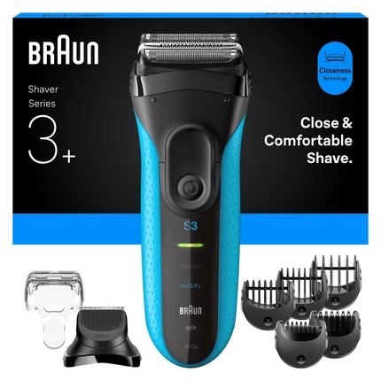 

Электробритва Series 3 With Beard Trimmer Attachment Wet & Dry 3010bt Blue