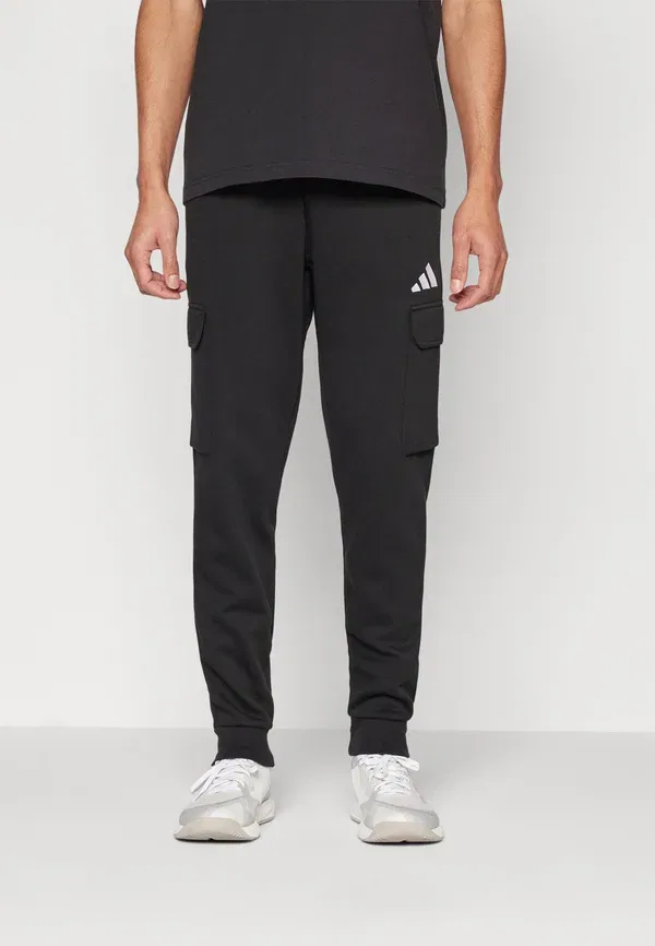 Спортивные штаны Essentials feel cozy cargo tracksuit bottoms Adidas Sportswear, черный/белый