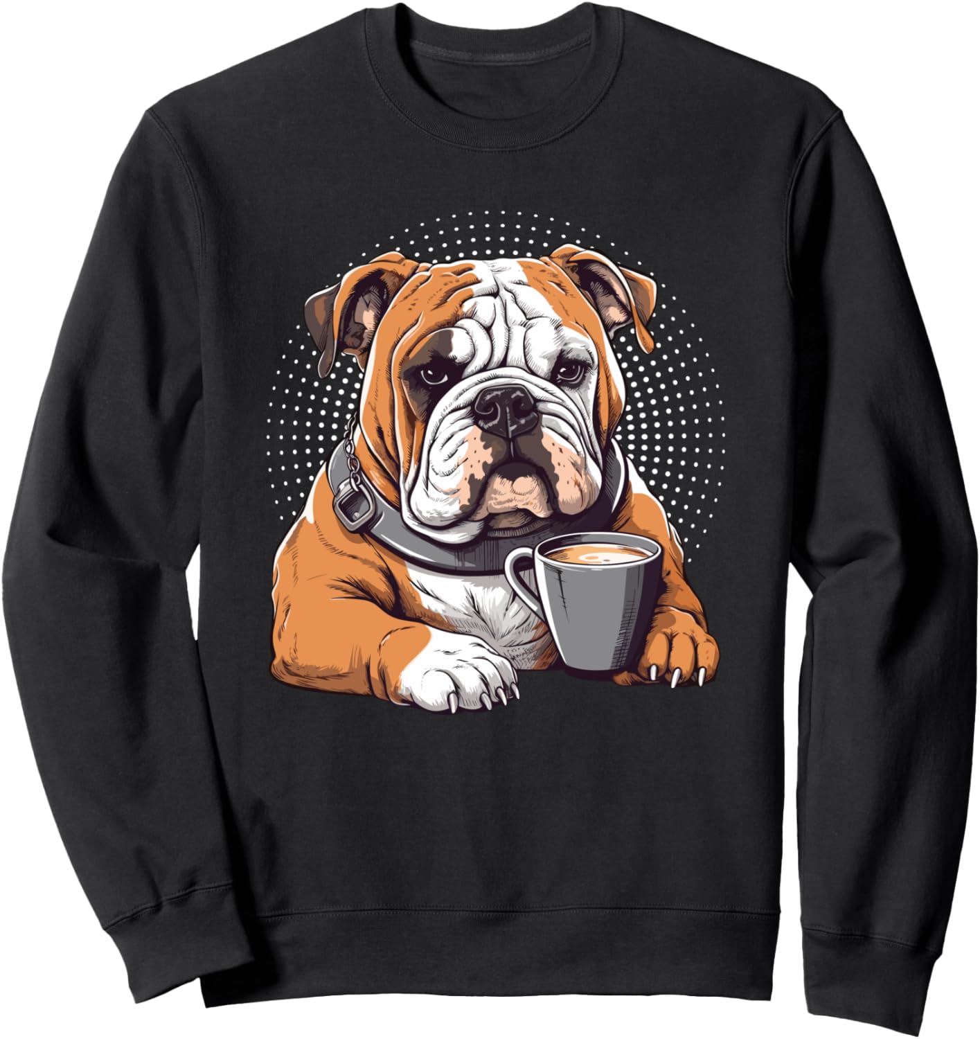 

Толстовка, Бульдог в кофейном стиле, Ретро-бульдог в кофейной толстовке Funny Saying I Animals & Fun I Ladies & Gentlemen, черный