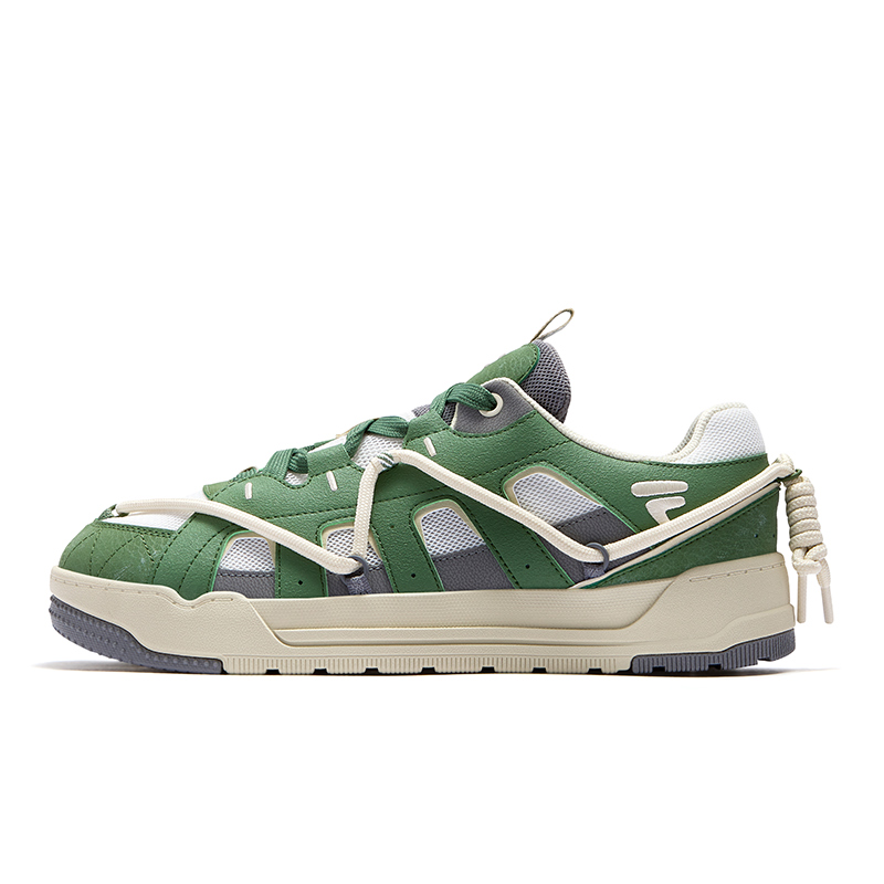 

FILA FUSION Кроссовки REEF Shoes, износостойкие, низкие, для скейтбординга, мужские, белые, зеленые