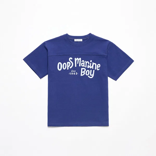 Детская футболка Marine тёмно-синяя от Oopsmyboy