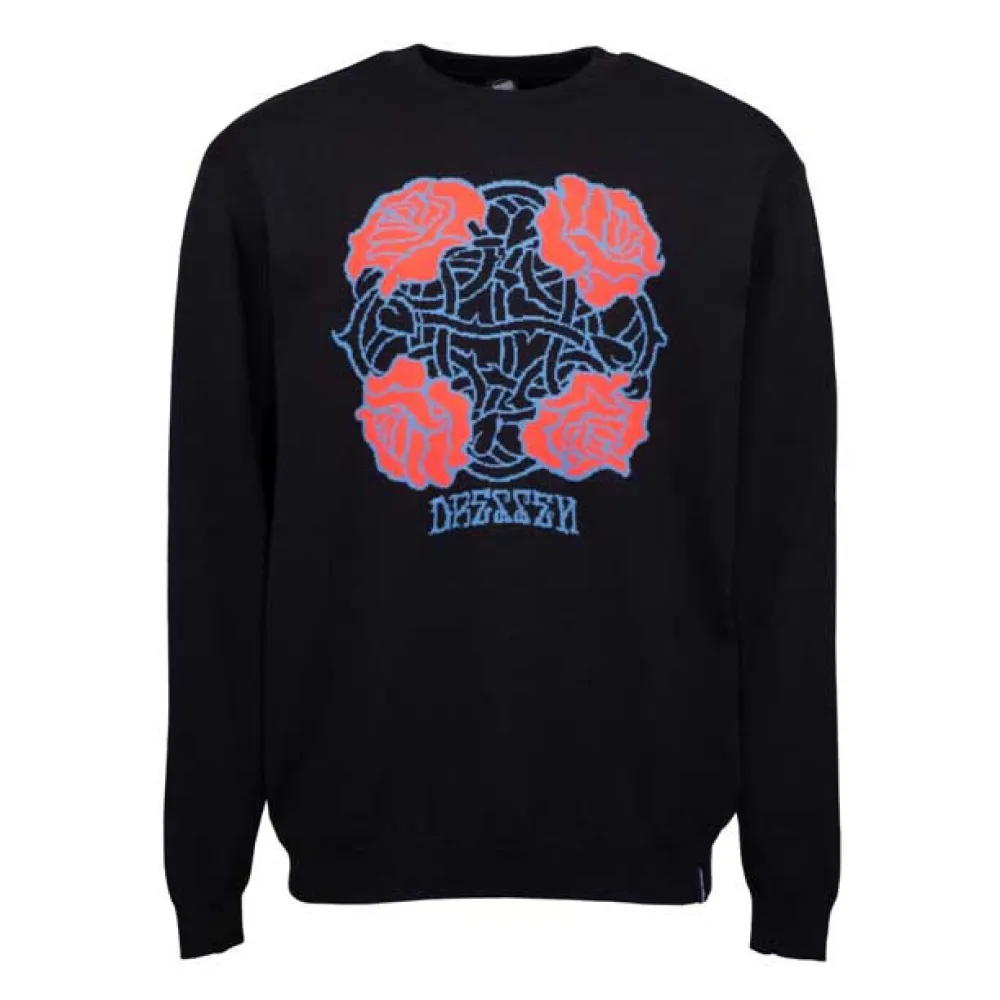 

Свитер Santa Cruz Crew dressen roses knit, черный