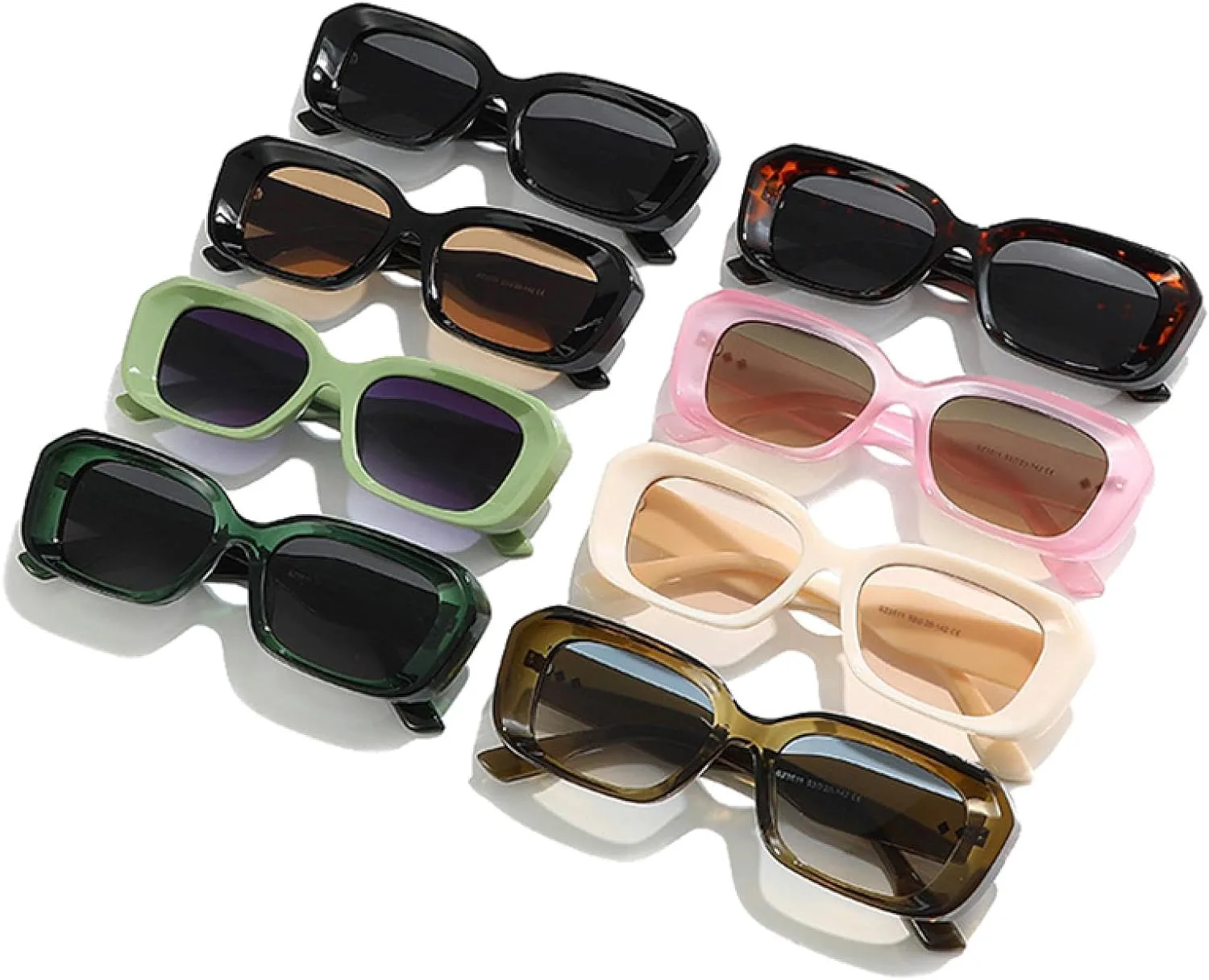 

Женские солнцезащитные очки с заклепками, градиентные, защита от УФ-излучения UV400; мужские солнцезащитные очки зеленого и розового цвета DSVIGF, Black Leopard Grey