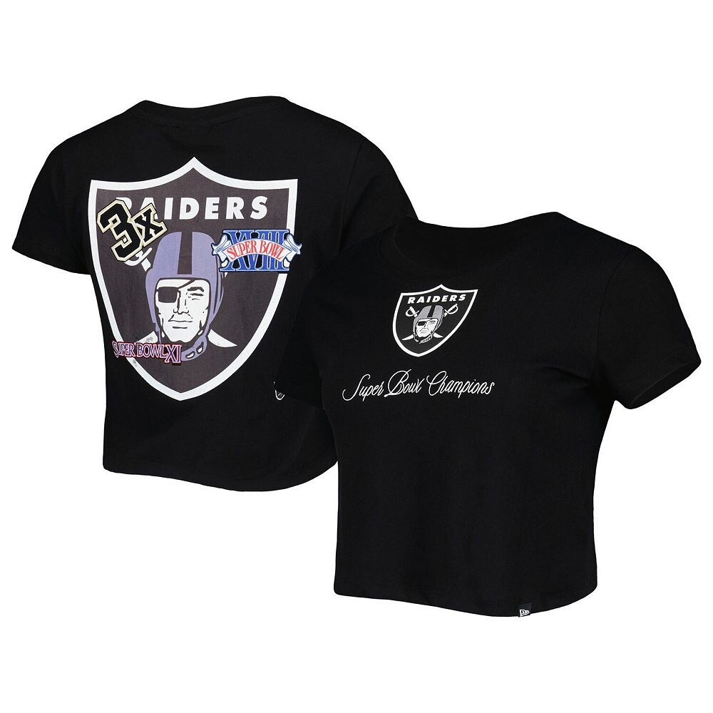 

Женская черная футболка New Era Las Vegas Raiders Historic Champs, цвет Lvr Black