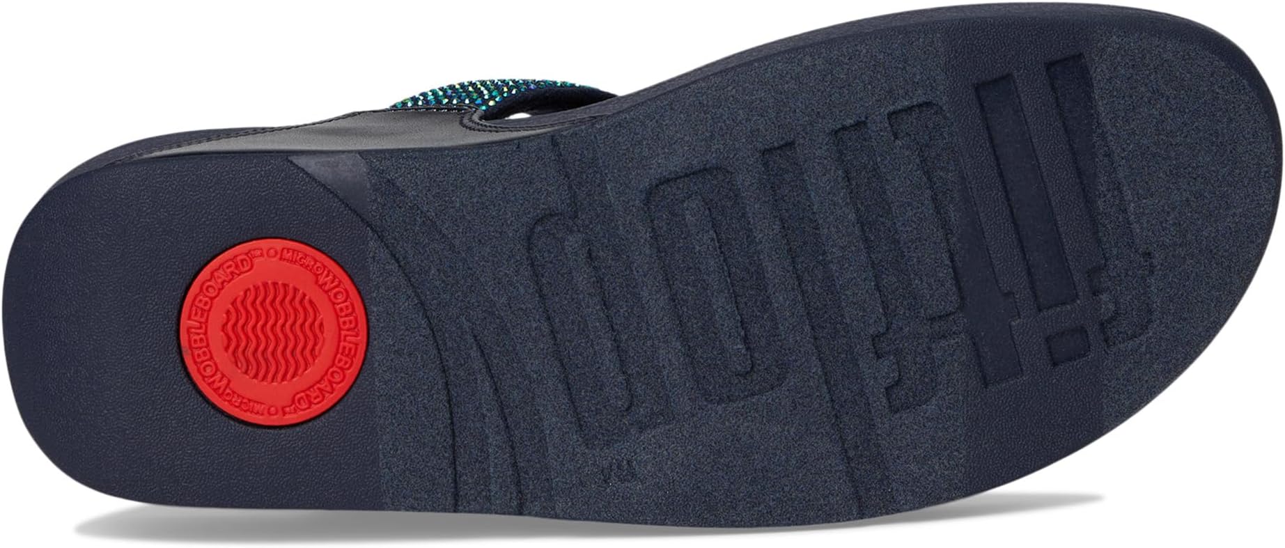 Сандалии FitFlop Lulu Crystal Embellished Toe-Post Sandals, цвет Iridescent Navy — фото 3