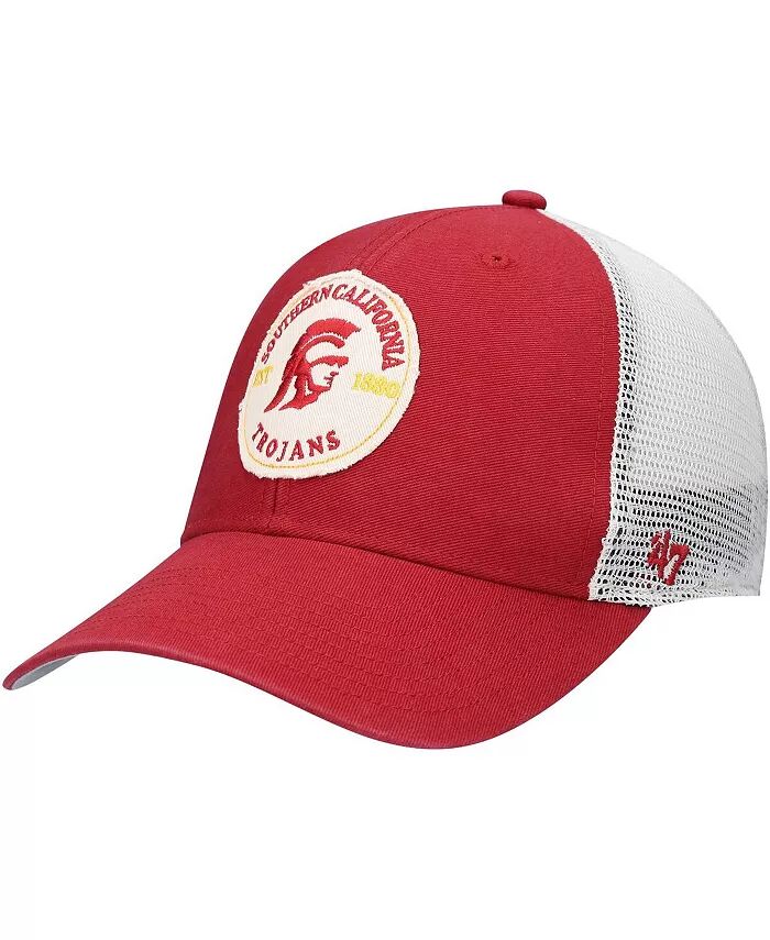 

Мужская кепка Cardinal USC Trojans Howell MVP Trucker Snapback '47 Brand, красный