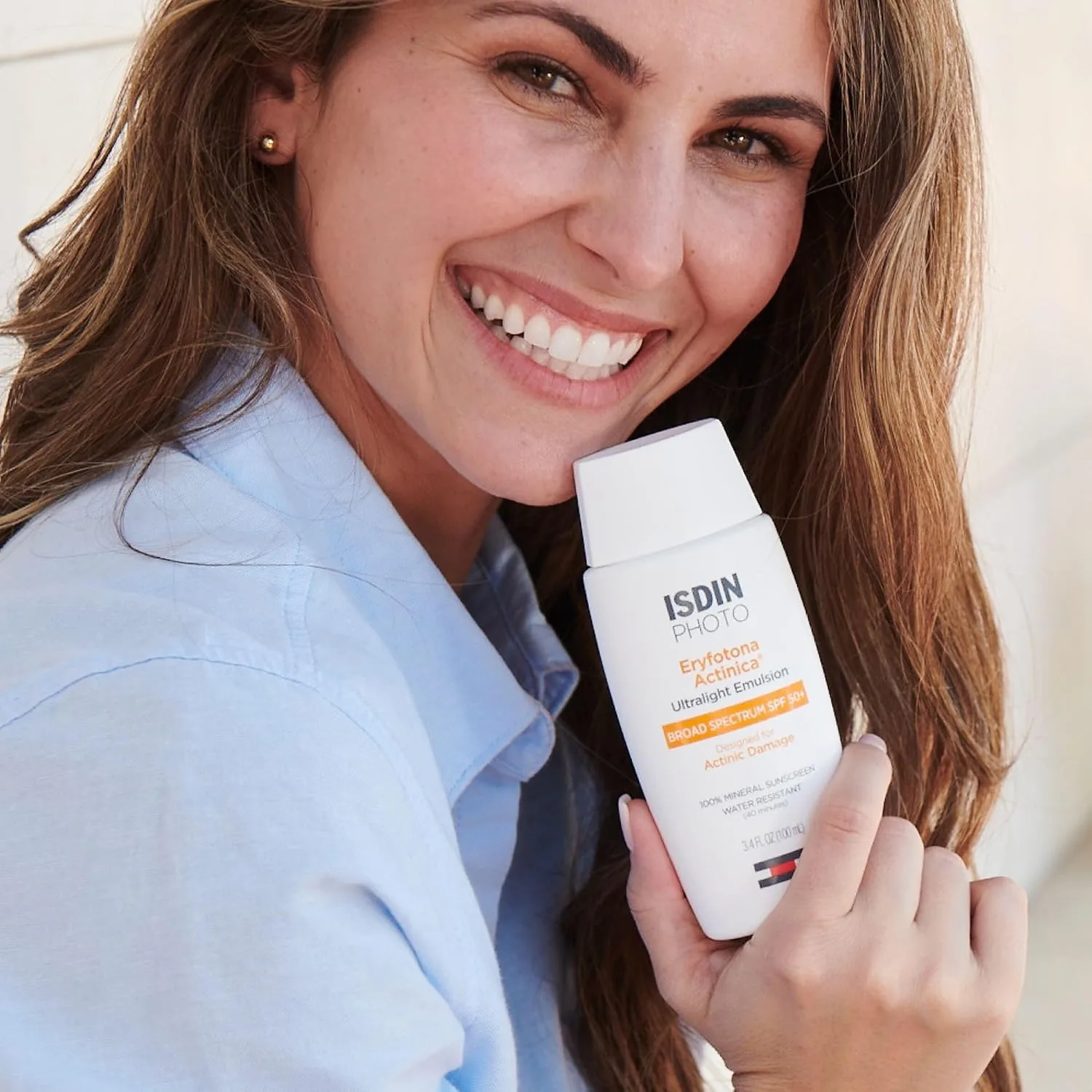 ISDIN Eryfotona Actinica SPF 50+ минеральный солнцезащитный крем для лица с оксидом цинка, 100% минеральные UV-фильтры, без белого налета, для чувствительной кожи 100 мл (1 шт.), Eryfotona Actinica Untinted Sunscreen — фото 2