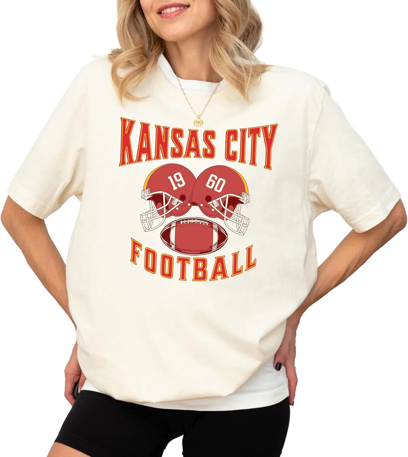 Футболка Kansas Football для фанатов | Ретро майка для игрового дня | Винтажная футболка Missouri премиум-класса для мужчин и женщин GENERIC, Natural