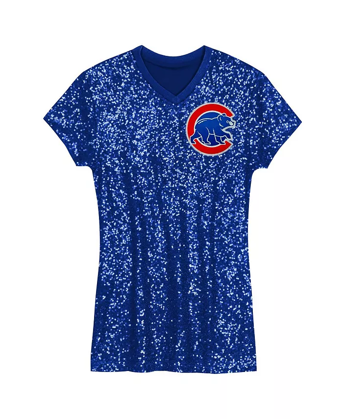 Детское платье для девочек дошкольного возраста Royal Chicago Cubs с пайетками и V-образным вырезом Outerstuff — фото 3